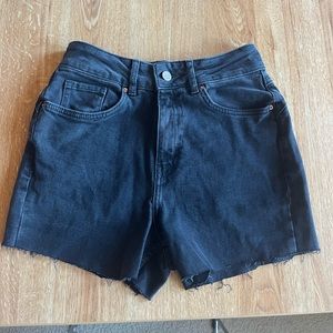 High waisted jean shorts